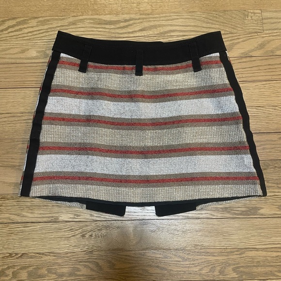 BARBARA BUI - Paris Fold-over Metallic Orange Super Mini Skirt - Picture 2 of 11